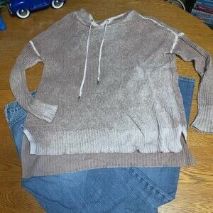 Hooded sweater, extra small (XS) American Eagle Outfiters oversize fit brown